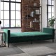 Liam Green Velvet Futon Sofa